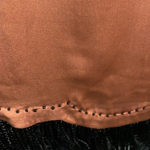 NWT Emma cook 100% silk skirt. Bronze/copper color  . Sz 10 - Picture 3 of 5
